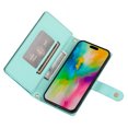 thumbnail image 4 of Crossbody for iPhone 16 Pro Max Phone Case Wallet with Card Slots Zipper Pocket, PU Leather Magnetic Shoulder Strap Purse Cover with Flip Kickstand for iPhone 16 Pro Max Women Girls, Mint, 4 of 10