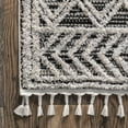 thumbnail image 5 of nuLOOM Ansley Moroccan Lattice Tassel Area Rug, 6', Grey, 5 of 9