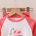 thumbnail image 6 of TOWED22 Toddler Baby Boy Clothes Infant Fall Winter Outfits Striped Waffle Long Sleeve Crewneck Sweatshirts Pants 0-6T Size:6-12 M,Color:Watermelon Red, 6 of 6