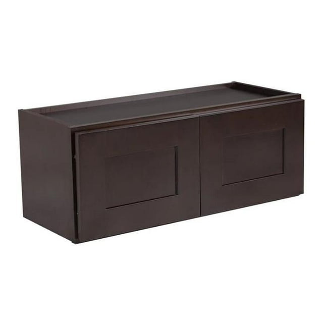 Design House 613901 30 in. Fully Assembled Kitchen Wall Cabinet Shaker, Espresso