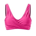 thumbnail image 5 of Siilsaa Push Up Bikini Top Womens Bikini Top Adjustable Thin Straps Bathing Suit Tops Padded Swimsuit Tops Hot Pink,L, 5 of 5