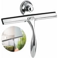 thumbnail image 1 of Shower Squeegee, Updated Window Squeegee Stainless Steel Household Squeegee for Bathroom Mirror Windows Cars, Multifunctional Cleaning with Hanging Hook, 1 of 5