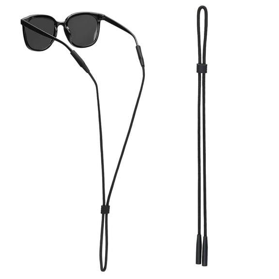 Adjustable Strap Sunglasses Chain Neck Loss Fixing Clip for Reading Glasses Lanyard Black Stylish Durable Accessory for Eyewear
