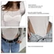 thumbnail image 4 of Ropa de mujer Body de una pieza con hombros descubiertos, ropa de manga larga, Body de corte alto de Color puro, 4 of 6