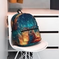 thumbnail image 5 of Pofeuu Celestial Stag Cosmic Glow Print Laptop Backpack Travel Canvas Backpack for School Lightweight and Comfortable Backpack College Backpack Schoolbag, 5 of 6
