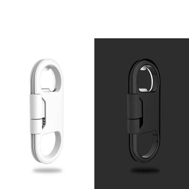 SWETRACE Cable USB Y De Negro Con Llavero Portátil Para Carga Y Datos