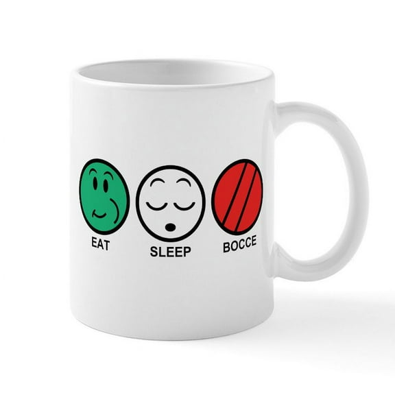 CafePress - Eat Sleep Bocce Mug - 11 oz Ceramic Mug - Novelty Coffee Tea Cup