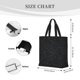 thumbnail image 3 of Easygdp Black Glitter Bolsa Tote para Mujer, Bolso de Hombro para Trabajo, Playa, Viajes, Compras y Supermercado, 3 of 7