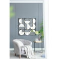 thumbnail image 3 of Wall Mounted Bathroom Mirrors 35.6" in Eclectic Styling Metal Beaded Black Wall Mirror with Contemporary Design for Bedroom,Liveroom & Entryway,Frameless Bathroom Mirrors, 3 of 9