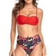 thumbnail image 1 of Traje de baño de mujer estampado de 2 piezas de bikini cómodo de cintura alta de color sólido estilo playa OAVQHLG3B Store  lin121212, 1 of 4