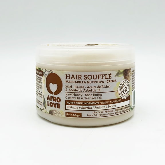 Afro Love Hair Souffle Moisturizing nourishing Mask with Raw Honey & Shea, 8 oz
