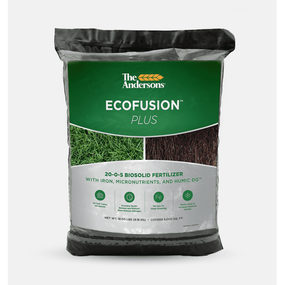 The Andersons Professional Ecofusionâ„¢ Plus 20-0-5 Biosolid Fertilizer with Iron and Micronutrients - 18 lb. Bag