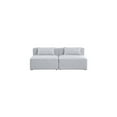 thumbnail image 6 of Meridian Furniture Cube Grey Durable Linen Modular Sofa, 6 of 7