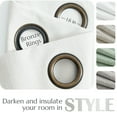 thumbnail image 6 of Curtainking Room Darkening Curtains for Bedroom, 84 Inch Length Linen Textured Drapes for Living Room, Thermal Insulated Light Blocking Curtains, Grommet Top Window Treatments 2 Panels, White, 6 of 9