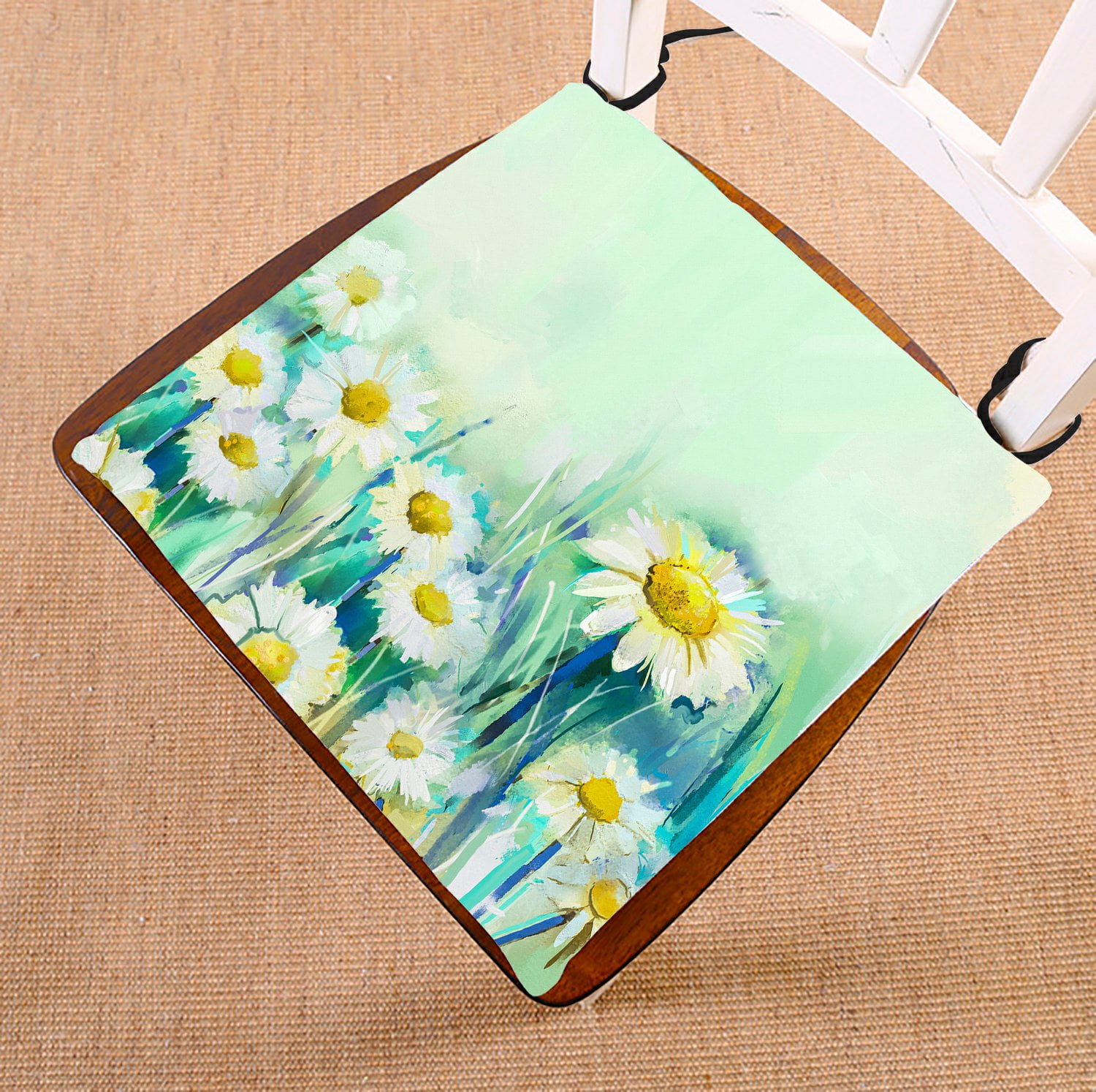 PHFZK Floral Flower Chair Pad, Watercolor Dandelions Green ...