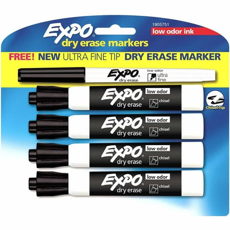 expo erase dry marker chisel 4ct odor low walmart
