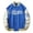 Blue, variant on Men's Hip Hop Baseball Jacket, Stand Up Collar Loose Athletic Style, Casual Coat for Streetwear Daily Wear