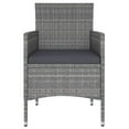 thumbnail image 4 of vidaXL Patio Lounge Set Chairs and Seat Cushions Table 5 Piece Poly Rattan, 4 of 8