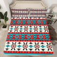 thumbnail image 2 of jejeloiu Boho Bohemain Full Size Sheets,Vintage Aztec Geometric Bed Sheets,Red Beige Geometric Sheet Sets,Breathable Room Decorative,4-Piece, 2 of 7