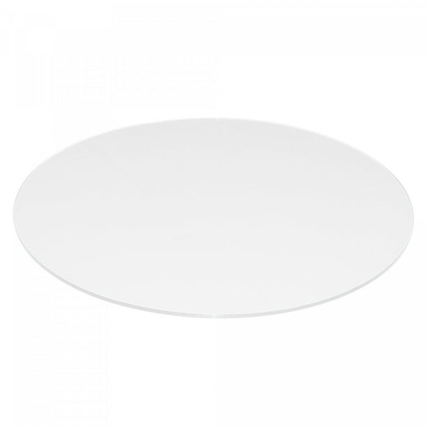 Thick White Back Painted Tempered Glass, 34 Round Glass Table Topper
