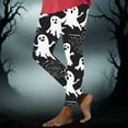 thumbnail image 2 of QATAINLAV Ladies Halloween Leggings High Waisted Athletic Workout Legging Tights Soft Stretch Gym Yoga Pants, White, L, Mothers Day Gifts, 2 of 7
