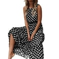 thumbnail image 5 of Siilsaa Womens Flowy Dresses Summer Women Summer Dresses Sleeveless Casual Loose Swing Midi Dress Black,S, 5 of 5