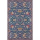 thumbnail image 1 of Alfombra rectangular de la colección Momeni Ibiza Color - Azul, Tamaño - 3 'X 5' Momeni IBIZAIBI-3BLU3050, 1 of 2