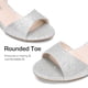 thumbnail image 4 of Sandalias para Niñas DREAM PAIRS KKUMHS2505 Brillo Plateado Tacón de 3.8 cm, 4 of 6