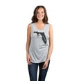 thumbnail image 2 of Thread Tank Home Roots State Florida FL Women's Sleeveless Muscle Tank Top Sport Grey Small, 2 of 4