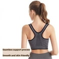 thumbnail image 5 of Women Push Up  Zipper Sports Brassiere Padded Wirefree Shockproof Breathable Sports Tops Fitness Gym Yoga Sports vest Bra Top, 5 of 7