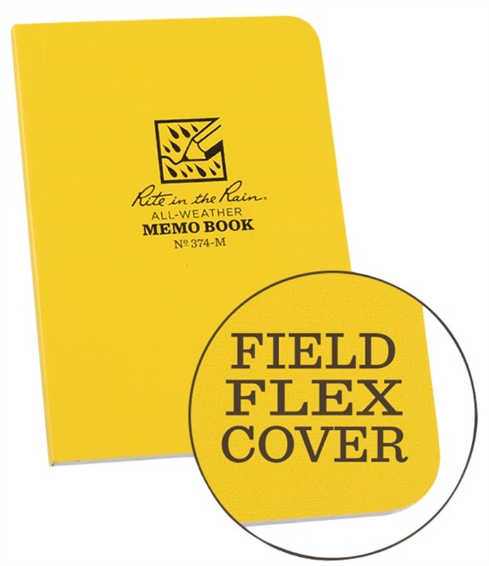 Rite In The Rain 540F Geological Field Book, 4-3/4" X 7-1/2", All-Weather Yellow Fabrikoi Cover