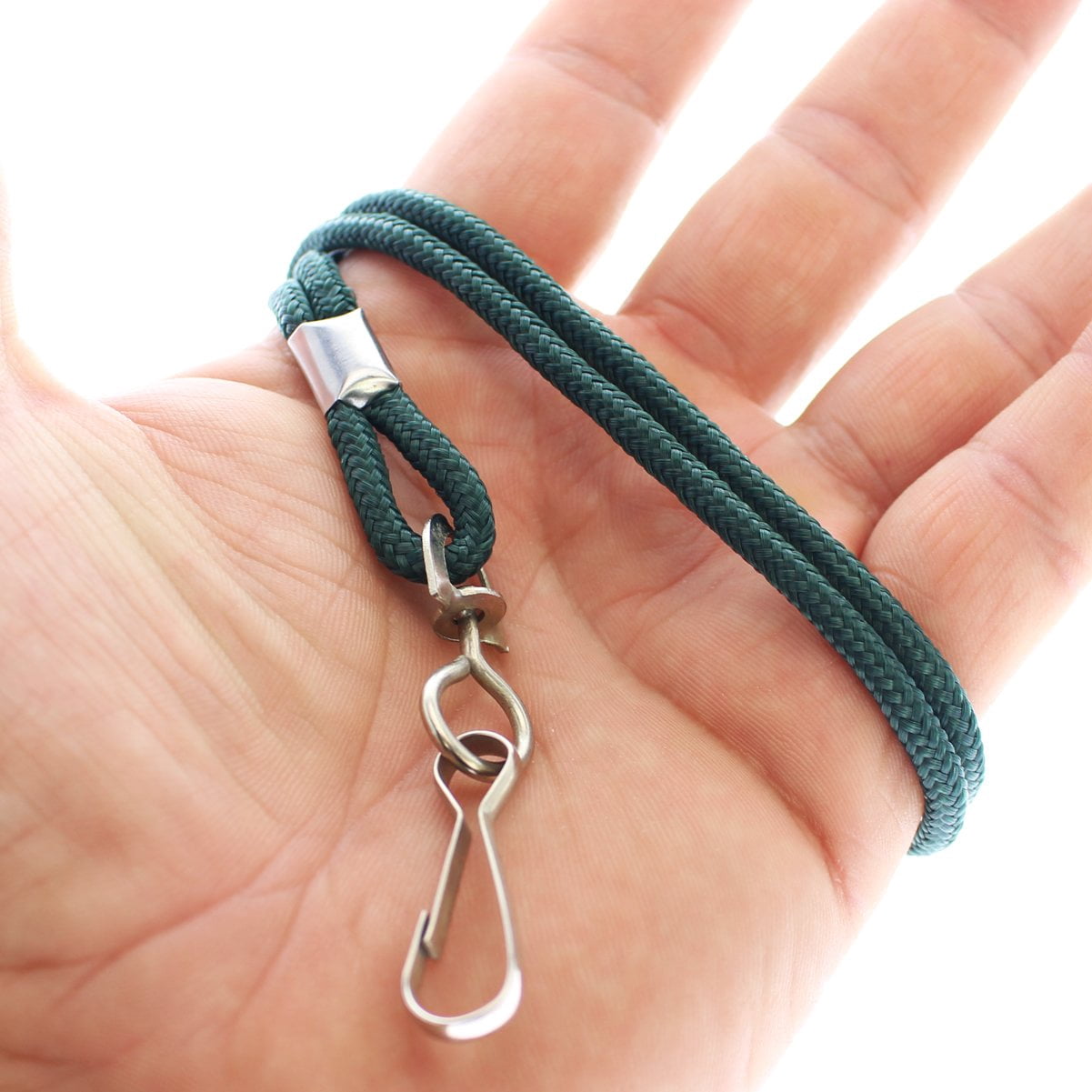 Bulk 100 Pack - Premium Round ID Badge Neck Lanyards for Card Holders and Name Tags - 36 in Non-Breakaway Heavy Duty Cord & Secure Metal Swivel J Hook Clip by Specialist ID (Forest Green/Dark Green)