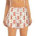 thumbnail image 2 of Picia Squirrel And Maple Leaf Pattern Women's 2 in 1 Athletic Running Shorts High Waisted Workout Casual Gym Sweat Shorts with Comfy Liner Zipper Pockets-Large, 2 of 9