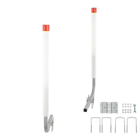 KFFKFF Nautical Trailer Guide Kit, 46” LED Lighted Guide Rods, Duo of Durable Steel, Resistant to Corrosion, Clad in PVC, Appropriate for Ski, Angling, and Yacht Trailers 2024