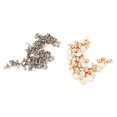thumbnail image 2 of 50 piezas de remaches de perlas electrochapadas brillantes semicirculares de 8 mm para decoración de sombreros de tela (dorado poco profundo), 2 of 7