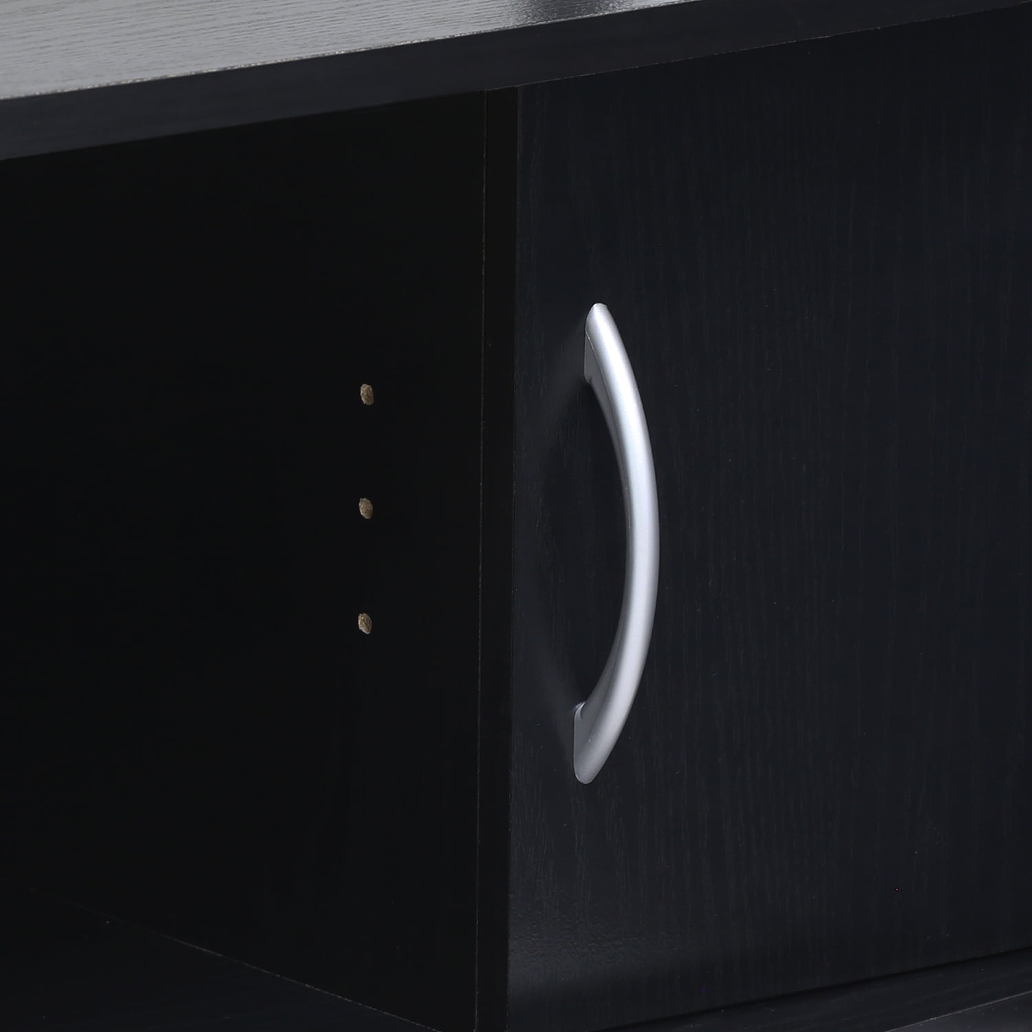 Black Furinno Jaya Large Entertainment Center Hold up to 55-in TV 15113BKW