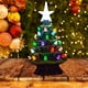 thumbnail image 3 of Árbol de Navidad de cerámica iluminado de 18,8 cm, decoraciones de mesa navideñas, luces navideñas, 3 of 5