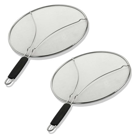 

2X 13 Inch Grease Splatter Screen for Frying Pan Protects From Splatter for Cooking Kitchen Clean