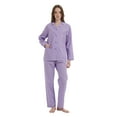 thumbnail image 4 of GLOBAL Womens 100% Cotton Notch Collar Pajama Set Homewear with Pockets, Spring & Summer, 2-Piece, Sizes S to 3X, 4 of 7