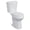 19" H-RoundA, variant on 21" Chair Height Two Piece Round Toilet, ADA Comfort Height High Seat with Soft-Close Seat, 12 Inch Rough In, 1.28 GPF Water-Saving Siphonic Flush for Bathroom Remodel, White
