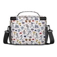 thumbnail image 3 of Baseball and Glove White Pattern Insulated Lunch Box for Women Men, Medium Leakproof Cooler Bag with Adjustable Strap, 10"x6.7"x8", 3 of 6