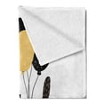 thumbnail image 2 of Cat Soft Flannel Fleece Throw Blanket, Birthday Party Feline with Balloon and Hat Hand Drawn House Pet, Cozy Plush for Indoor and Outdoor Use, 50" x 70", Pale Brown Pale Pink, by Ambesonne, 2 of 5