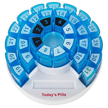 Monthly Pill Box by MEDca - Smart Prescription Organization with Multiple Daily Doses Section, Removable Compartments Perfect for