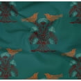 thumbnail image 4 of oneOone Organic Cotton Poplin Twill Fabric Bird & Tree Block Decor Fabric Printed BTY 42 Inch Wide, 4 of 4