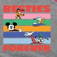 thumbnail image 3 of Disney - Pluto, Donald Duck, Mickey & Goofy - Besties Forever - Toddler & Youth Girls Raglan Graphic T-Shirt, 3 of 5