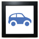 thumbnail image 1 of Vehiculos de energia proteger medio ambiente patrón Mesa de pared con marco cuadrado negro, 1 of 4