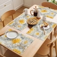 thumbnail image 5 of Placemat Set of 4 Yellow Floral Placemats for Dining Table Spring Flower Washable Table Mats for Kitchen and Party Decor Indoor & Outdoor Use, 5 of 8