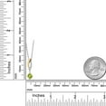 thumbnail image 6 of Gem Stone King 925 Silver and 10K Yellow Gold Green Peridot and White Lab Grown Diamond Pendant Necklace for Women | 0.48 Cttw | Gemstone August Birthstone | Round 4.5MM | With 18 inch Chain, 6 of 6
