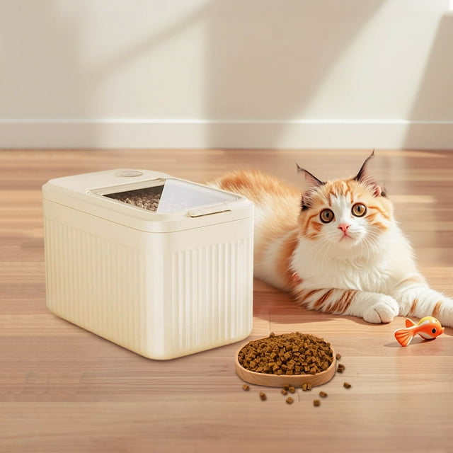 Pet Food Container Airtight Dog Food Container Dispenser For Soybean Flour Cereal Rabbit Barn Garage 1pc
