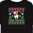 thumbnail image 4 of Inktastic Merry Christmas Sloth and Llama Ugly Sweater Style Boys or Girls Long Sleeve Toddler T-Shirt, 4 of 5